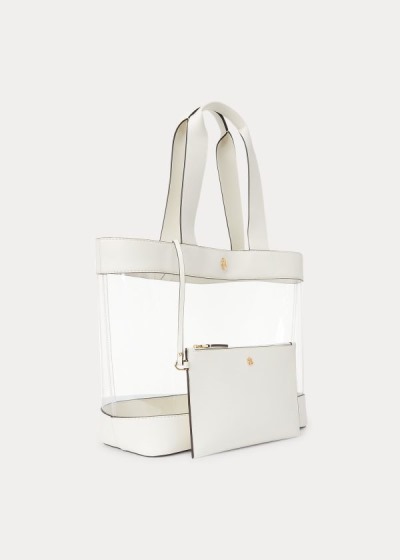 Bolsos De Mano Ralph Lauren Mujer Creme - Clear Medium - UOLQT6140